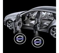 SJSHOPS Feux de Bienvenue pour Voiture Volvo S40 S60 S70 S80 S90,Lumières de Porte LED avec Logo,Projecteur d'accueil pour Véhicule Accessoires de Décoration Intérieure de Voiture,A Black-4