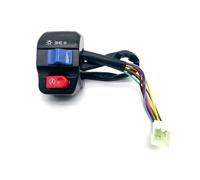 SJSJJAH 1 paire de commutateurs de commande de guidon gauche et droit, klaxon clignotant 12v étanche for Gy6 50cc 125cc 150cc Scooter e-bike cyclomoteur(SKY BLUE)