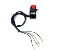 SJSJJAH 22mm moto commutateurs guidon phare klaxon interrupteur de démarrage bouton marche/arrêt for moto ATV vélo électrique Scooter e-bike(4 wire type)