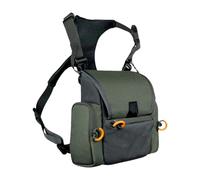 SJSJJAH Harnais for jumelles avec housse de pluie et étui étanche for télémètre, étui réglable de grande capacité for la chasse et la randonnée(Green)