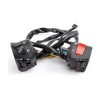 SJSJJAH Interrupteur de commande de moto, interrupteurs de barre de poignée de 22mm, bouton de klaxon de starter, clignotant, phare antibrouillard électrique(1 pair-(Left Right))