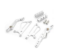 SJSJJAH Pédale de frein et de changement de vitesse en aluminium for moto 675 675R 675R, leviers de vitesse + ailes(Sliver)