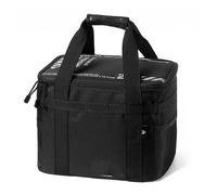 SJSJJAH Sac de rangement for ustensiles de cuisine de pique-nique 20 L, portable, avec poignée, grande capacité, séparateurs amovibles, for la plage, les pique-niques, les voyages en voiture(Black)
