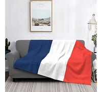 SJSXWQN Couverture Polaire 130 x 150 cm Drapeau National FrançAis Plaid Polaire, Plaid Canape en Flanelle Doux et Chaude, Couverture 1 Personne pour Lit, Jeté de Canapé, Pique Nique