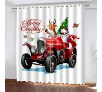SJSXWQN Rideau Occultant NoëL Rideau avec à Oeillets, Rideau Thermique Isolant Anti Froid, Rideau 0ccultant Thermiques pour Chambre, Salon, Cuisine, 2 Pièces L140 x H160 cm