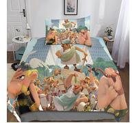 SJT0A4781 Parure de lit 3D Astérix pour garçons et adolescents housse de couette en microfibre avec fermeture éclair et 200X200 CM