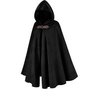 SJTJSPX Cape à Capuche Halloween Cape Déguisement Chevalier Assassin Guerrier Pirate Gothique Robe Costume de Noël Halloween Medievale Carnaval Cosplay Manteau Poncho Cagoule Femme Homme