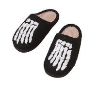 SJTJSPX Chaussons Femme Homme,Pantoufle Forme Halloween Citrouille Chauve-souris,Pantoufles Hiver en Peluche,Slippers Accueil Antidérapant Semelle,Maison Chaude Chaussures Intérieur Extérieur
