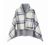 SJTJSPX Couverture Plaid en Polaire Mettable Cape Châle avec Bouton Poncho Couverture Housse de Lit Canapé Voiture Hiver Couverture Jeté Flanelle Chaud Doux Couverture à Carreaux Sweat Couverture