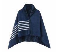SJTJSPX Couverture Plaid en Polaire Mettable Cape Châle avec Bouton Poncho Couverture Housse de Lit Canapé Voiture Hiver Couverture Jeté Flanelle Chaud Doux Couverture à Carreaux Sweat Couverture