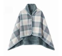SJTJSPX Couverture Plaid en Polaire Mettable Cape Châle avec Bouton Poncho Couverture Housse de Lit Canapé Voiture Hiver Couverture Jeté Flanelle Chaud Doux Couverture à Carreaux Sweat Couverture