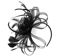 SJTJSPX Fascinator Chapeau Femme Fille Chapeau Bibi Accessoires Cheveux Maille Filet Chapeau Mariage Elegant Voile Bandeau Clip Serre-tête Mariée Chapeaux de Église Tea Party Cocktail Royal Ascot