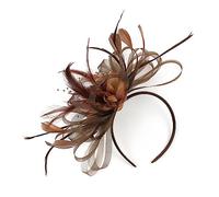 SJTJSPX Fascinator Chapeau Femme Fille Chapeau Bibi Accessoires Cheveux Maille Filet Chapeau Mariage Elegant Voile Bandeau Clip Serre-tête Mariée Chapeaux de Église Tea Party Cocktail Royal Ascot