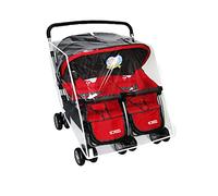 SJTJSPX Housse de pluie pour poussette jumeaux bébé côte à côte - Housse de pluie double pour poussette tandem - Housse de pluie double pour poussette, landau, poussette - Housse de pluie en PVC