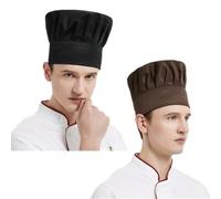 SJTJSPX Lot de 2 Toque de Chef,Bonnet de Cuisinier Élastique,Unisexe Chapeau de Cuisine Non-tissé et Maille,Toques de Cuisinier pour Cuisine,Maison,Restaurant,Usine,Accessoires Cap Cheveux