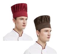 SJTJSPX Lot de 2 Toque de Chef,Bonnet de Cuisinier Élastique,Unisexe Chapeau de Cuisine Non-tissé et Maille,Toques de Cuisinier pour Cuisine,Maison,Restaurant,Usine,Accessoires Cap Cheveux