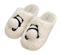 SJTJSPX Pantoufles Motif Panda,Chaussons Femmes Hommes Hiver,Chaussons Antidérapant Semelle,Accueil Chaussures,Maison Chaussures Peluche Chauds Intérieure Extérieur,Slippers Mixte Adulte