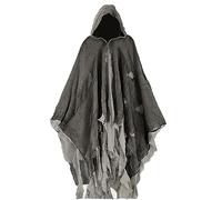 SJTJSPX Poncho Halloween Squelette Cape Pancho Unisexe Cape à Capuche Médiévale Costume Déguisement Sorcière Diable Mexicain Manteau Accessoire de Cosplay Fête à Thème Carnaval Châle Halloween