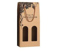 SJTJSPX Sac à Bouteilles Lot de 10,Sacs Cadeaux pour Bouteilles en Papier Kraft,Sacs à Vin avec Poignées,Pochette Cadeau Bouteille,Sac à Main pour Champagne Bière Boissons,Emballage de Bouteilles