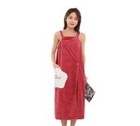 SJTJSPX Serviette de Bain Femme Fille Peignoir de Bain Microfibre Robe de Chambre Serviette Mettable Séchage Rapide E?paissir Robe a? Plage Sans Manches Drap de Bain Douche Serviette Spa Sauna