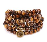 SJUENSXH Mala Bracelet de perles 108 perles de prière bouddhistes pour yoga, méditation Vert Malachite Collier Femme Homme, One Size, Résine, Pas de gemme