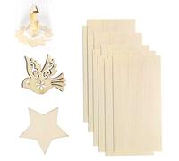 SJUNJIE 20 Pièces contreplaqué 100 * 200 * 1mm panneaux en bois contreplaqué bouleau modèle artisanal plaque en bois pour Bricolage Artisanat en Bois Mini Maison Bateau Modèle d'avion