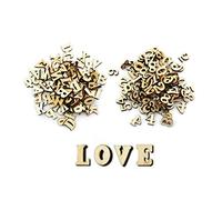 SJUNJIE 200 Pcs Lettres Capitales en Bois et Numéros en Bois 15mm Lettres Majuscule de Alphabets pour Artisanat Fête Mariage Scrabbles Scrapbooking Cadeaux Bricolage Décoration