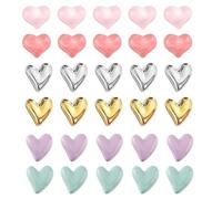 SJUNJIE 30 Pièces Aimants Frigo Cœur Colorés Mignons Colourful Heart Magnets Décoratifs Magnets Puissants 3D Brillants Magnette Aimant Frigo pour Tableau Blanc Réfrigérateur Cuisine Bureau