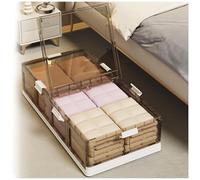 SJWJWOO Boite Rangement Sous Lit Transparent - Avec Couvercle, Boite Rangement Plastique Sous Lit 66L Housse Rangement Sous Lit pour Ranger Sous Le Lit, Le Dressing