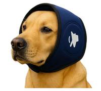SJWJWOO Cache Oreille Chien Protections Auditives pour L'anxiété Taille Réglable Casque Anti Bruit pour Chien pour Le Tonnerre, Les Feux d'artifice Et Le Toilettage,Blue-M