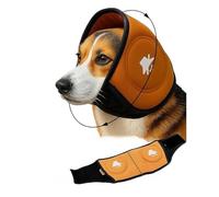 SJWJWOO Casque Anti Bruit Chien Protections Auditives pour L'anxiété Taille Réglable Casque Anti Bruit pour Chien pour Le Tonnerre, Les Feux d'artifice Et Le Toilettage,Orange-L