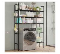 SJWJWOO Etagere Machine a Laver, Meuble Machine à Laver Peu encombrant Meuble De Machine à Laver pour Toilettes et buanderie,Black-3Tier