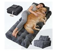 SJWJWOO Lit De Chien Géant pour Humain Doux et Confortable 190x85x20cm, Pliable 3 en 1 Canape Chien pour Personnes Adultes, Chiens familles,Gray