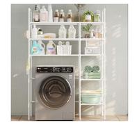 SJWJWOO Meuble Lave Linge, Armoire Machine a Laver Peu encombrant Support Lave Linge pour Salle de Bain, Cuisine, Salon,White-3Tier