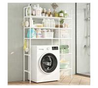 SJWJWOO Meuble Lave Linge, Dessus Machine a Laver Multifonction Meuble Machine a Laver pour Salle de Bain, buanderies,White-3Tier