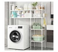 SJWJWOO Meuble Lave Linge, Dessus Machine a Laver Peu encombrant Dessus De Machine à Laver pour Salle de Bain, buanderie,White-2Tier