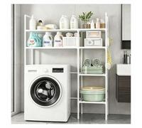SJWJWOO Meuble Machine à Laver, Armoire Machine a Laver Économie d'espace Dessus Machine a Laver pour Salle de Bain, buanderie,White-2Tier