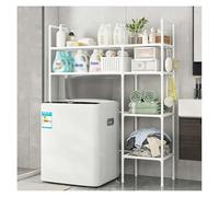SJWJWOO Meuble Machine a Laver, Meuble Machine a Laver Solide Etagere Machine a Laver pour Toilettes et buanderie,White-2Tier