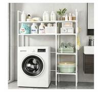SJWJWOO Meuble Machine à Laver, Meuble sur Machine a Laver Multifonction Support Lave Linge pour Toilettes et buanderie,White-2Tier