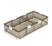 SJWJWOO Rangement Sous Lit Avec Roulettes Transparent - Avec Couvercle, Rangement Chaussure Sous Lit 66L Housse Rangement Sous Lit pour Couettes, Draps, Vêtements