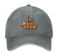 SJXIZEH Casquette de Baseball pour Hommes Metal Slug Game Casquette de Baseball Vintage en détresse lavé Classique Gaming Snapback Dad Hat pour Hommes Femmes d’été Cadeau Chapeaux Casquette Cadeau