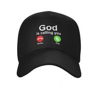 SJXIZEH Casquette de Baseball pour Hommes Personnalisé Dieu Appelle Refuser ou Prier Casquette de Baseball Extérieur Hommes Femmes Réglable Papa Chapeau D’été Snapback Chapeaux Cadeau