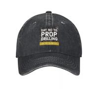 SJXIZEH Casquette Noire，Dites Non au Forage d’étais | Dites Oui au contexte ! Casquette de Baseball Anniversaire Noël Chapeau Anime Chapeau drôle Femmes 2024 Hommes