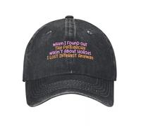 SJXIZEH Casquette Noire，Quand j’AI découvert Que Le patriarcat n’était Pas Une Question de Chevaux Casquette de Baseball Casquette personnalisée Chapeau de Plage Chapeau de Golf Homme Homme Femmes