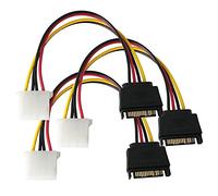 SJZBIN Lot de 3 câbles d'alimentation SATA mâle 15 broches vers Molex LP4 femelle 20,3 cm