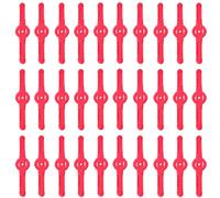 SJZBIN Lot de 30 lames de rechange en plastique pour tondeuse à gazon Rouge 139 x 33 mm