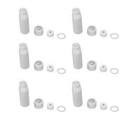 SJZBIN Lot de 6 cache-connecteurs RJ45 étanches pour système PoE NVR - Protection résistante aux intempéries pour caméra IP de vidéosurveillance - Câble en queue de cochon