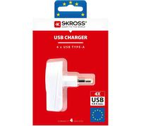 Sjzg-- 1.302422 Chargeur Usb Européen (4xa) Chargeur Mural Avec Prise Italienne Pour Appareils Mobiles 4 Prises Usb 4,8 A - Tension 100 V ¿ 250 V