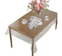 Sjzg-137x259 Cm Nappe Transparente Épaisseur 0,13 Mm Nappe Transparente Rectangulaire Imperméable Et Résistant À L'huile Nappe Plastique Pour Les Fêtes De Camping À L'hôtel