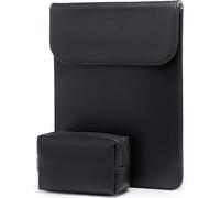 SJZG-15-16 Pouces Housse Ordinateur Portable Pc Sacoche Pour Macbook Pro 16 M4/M3/M2/M1 2025-2019, Xps 15, Macbook Pro 15 2015-2012, Samsung Galaxy Book Flex 15, Avec Petit Sac, Noir Noir